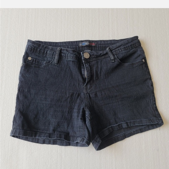 Red Blue Denim Pants - Black Denim Shorts, Sz 7/8